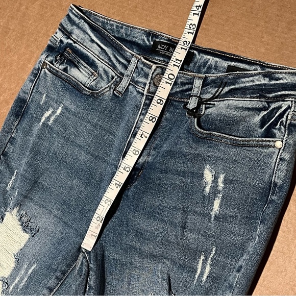 Judy Blue High Waist Distressed Flare Jeans, size 9/29 NWOT - Picture 8 of 14